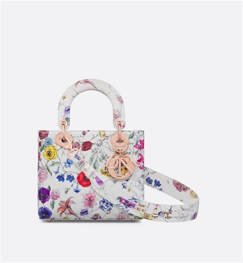 Small Lady Dior My ABCDior Bag Latte Calfskin with Multicolor 